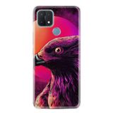 Kılıfland Oppo A15 A15s ile Uyumlu Silikon Kılıf, Desen Özel Seri Red Eagle, Renkli