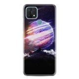 Kılıfland Oppo A15 A15s ile Uyumlu Silikon Kılıf, Desen Özel Seri Super Planet, Renkli