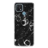 Kılıfland Oppo A15 A15s ile Uyumlu Silikon Kılıf, Desenli Baskılı, Black Hole Marble, Siyah
