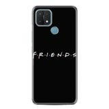 Kılıfland Oppo A15, A15s ile Uyumlu Silikon Kılıf, Friends Desenli, Siyah