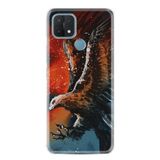 Kılıfland Oppo A15 A15s ile Uyumlu Silikon Kılıf, Kartal Uçarken Desen, Renkli