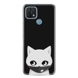 Kılıfland Oppo A15 A15s ile Uyumlu Silikon Kılıf, Pandemi Cat Desen, Siyah