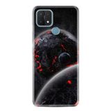Kılıfland Oppo A15 A15s ile Uyumlu Silikon Kılıf, Platinium Series, Resimli Desenli, Dark World, Siyah