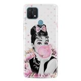Kılıfland Oppo A15 A15s ile Uyumlu Silikon Kılıf, Resimli Desenli Baskılı, Audrey Glue, Renkli