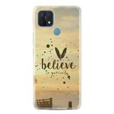 Kılıfland Oppo A15 A15s ile Uyumlu Silikon Kılıf, Resimli Desenli Baskılı, Believe In Yourself, Sarı