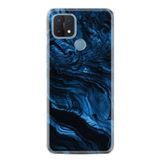 Kılıfland Oppo A15 A15s ile Uyumlu Silikon Kılıf, Resimli Desenli Baskılı, Blue Marble