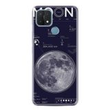 Kılıfland Oppo A15, A15s ile Uyumlu Silikon Kılıf, Resimli Desenli Baskılı, Moon Info, Mavi