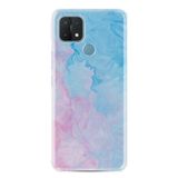 Kılıfland Oppo A15 A15s ile Uyumlu Silikon Kılıf, Resimli Desenli Baskılı, Pink Blue Abstract