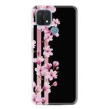 Kılıfland Oppo A15 A15s ile Uyumlu Silikon Kılıf, Resimli Desenli Baskılı, Pink Flowers