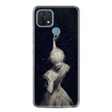 Kılıfland Oppo A15 A15s ile Uyumlu Silikon Kılıf, Resimli Desenli Baskılı, Star Woman, Siyah