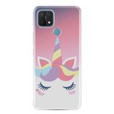 Kılıfland Oppo A15 A15s ile Uyumlu Silikon Kılıf, Unicorn Desen, Pembe