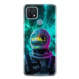 kilifland Oppo A15 A15s Uyumlu ile Uyumlu Kılıf Resimli Desenli Silikon Platinium Series Space 1814
