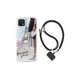 kilifland Oppo A15s ile Uyumlu Kılıf Desenli Silikon Boyun Askılı Bonjour Paris 1419