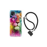 kilifland Oppo A15s ile Uyumlu Kılıf Desenli Silikon Boyun Askılı Colorfull Leon 2 1388