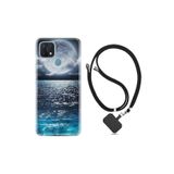 kilifland Oppo A15s ile Uyumlu Kılıf Desenli Silikon Boyun Askılı Great Moon 1301