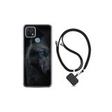 kilifland Oppo A15s ile Uyumlu Kılıf Resimli Desenli Silikon Boyun Askılı Dark Wolfs 1834