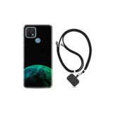 kilifland Oppo A15s ile Uyumlu Kılıf Resimli Desenli Silikon Boyun Askılı Green World 2 1865