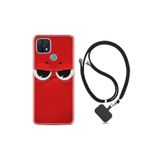 kilifland Oppo A15s ile Uyumlu Kılıf Resimli Desenli Silikon Boyun Askılı Red 1829