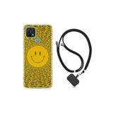 kilifland Oppo A15s ile Uyumlu Kılıf Resimli Desenli Silikon Boyun Askılı Smile 1862