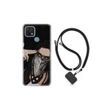 kilifland Oppo A15s ile Uyumlu Kılıf Silikon Desen Boyun Askılı Bang Bang 1689