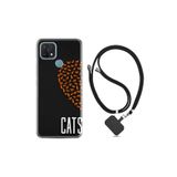 kilifland Oppo A15s ile Uyumlu Kılıf Silikon Desen Boyun Askılı Cats 1792