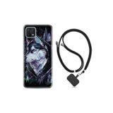 kilifland Oppo A15s ile Uyumlu Kılıf Silikon Desen Boyun Askılı Dog Eyes 1761
