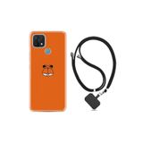 kilifland Oppo A15s ile Uyumlu Kılıf Silikon Desen Boyun Askılı Garfi 1733