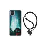 kilifland Oppo A15s ile Uyumlu Kılıf Silikon Desen Boyun Askılı Night Cars 1619