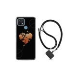 kilifland Oppo A15s ile Uyumlu Kılıf Silikon Desen Boyun Askılı Plane Heart 1721