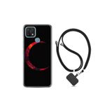 kilifland Oppo A15s ile Uyumlu Kılıf Silikon Desen Boyun Askılı Red Moons 1747