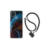 kilifland Oppo A15s ile Uyumlu Kılıf Silikon Desen Boyun Askılı Şahin 1756