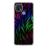 kilifland Oppo A15s ile Uyumlu Kılıf Silikon Desen Güzel Seri Color Lines 1698
