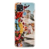kilifland Oppo A15s ile Uyumlu Kılıf Silikon Desen Güzel Seri Gerçek Çiçekler 1743