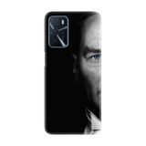 Kılıfland Oppo A16 ile Uyumlu Silikon Kılıf, Atatürk Portre Baskılı, Siyah