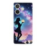 Kılıfland Oppo A5 Pro 5G ile Uyumlu Kılıf, Boutique Baskılı, Ay ve Kadın Tasarımı, Silikon, Renk5