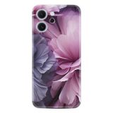 Kılıfland Oppo A5 Pro 5G ile Uyumlu Kılıf, Boutique Baskılı Çiçek Desen, Mor, Silikon
