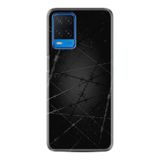 Kılıfland Oppo A54 ile Uyumlu Silikon Kılıf, Dikenli Tel Desen, Siyah