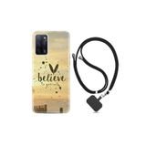 kilifland Oppo A55 ile Uyumlu Kılıf Desenli Silikon Boyun Askılı Belive In Yourself 1316