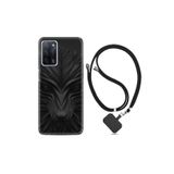 kilifland Oppo A55 ile Uyumlu Kılıf Desenli Silikon Boyun Askılı Black Fox 1325