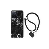 kilifland Oppo A55 ile Uyumlu Kılıf Desenli Silikon Boyun Askılı Black Hole Marble 1387