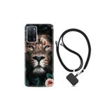 kilifland Oppo A55 ile Uyumlu Kılıf Desenli Silikon Boyun Askılı Leon Flowers 1307