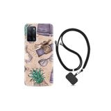 kilifland Oppo A55 ile Uyumlu Kılıf Desenli Silikon Boyun Askılı Monkey Butterfly 1357