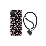 kilifland Oppo A55 ile Uyumlu Kılıf Desenli Silikon Boyun Askılı Unicorn Flowers 1406