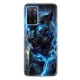 Kılıfland Oppo A55 ile Uyumlu Kılıf, Hayat Serisi, Black Panther Desenli, Siyah