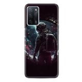 Kılıfland Oppo A55 ile Uyumlu Kılıf, Hayat Serisi, Desenli Dark Astronot, Silikon