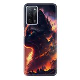 Kılıfland Oppo A55 ile Uyumlu Kılıf, Hayat Serisi, Desenli Kedi Tablo, Silikon, Siyah