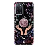 Kılıfland Oppo A55 ile Uyumlu Kılıf, Hayat Serisi, Desenli Moon Hand, Silikon, Siyah