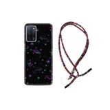 kilifland Oppo A55 ile Uyumlu Kılıf Rasta Ipli Boyun Askılı Desenli Silikon Galaxy Yunus Göz 1860