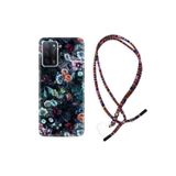 kilifland Oppo A55 ile Uyumlu Kılıf Rasta Ipli Boyun Askılı Desenli Silikon Great Flowers 1304