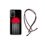 kilifland Oppo A55 ile Uyumlu Kılıf Rasta Ipli Boyun Askılı Desenli Silikon Red City 1707